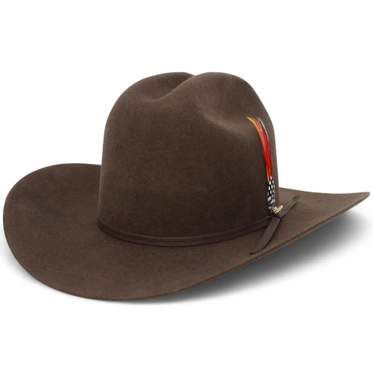 Texana Morcon 20X Estilo Sinaloa con Plumas - Cafe Chocolate