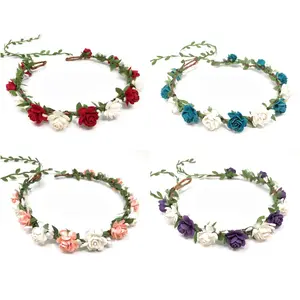 Bridal Flower Crown Style 2 Multi Colors Set 3