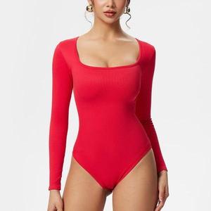 OYV 1 Piece Square Neck Long Sleeve Bodysuits