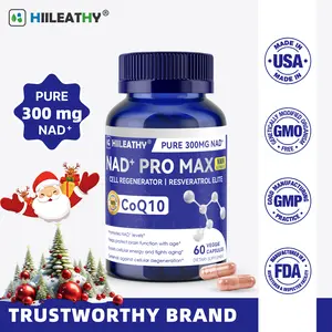 HIILEATHY NAD+ PRO MAX - Premium NAD+ Supplement for Brain Health & Cellular Renewal | Resveratrol + CoQ10 Formula | Anti-Aging & Energy Support-Made in USA