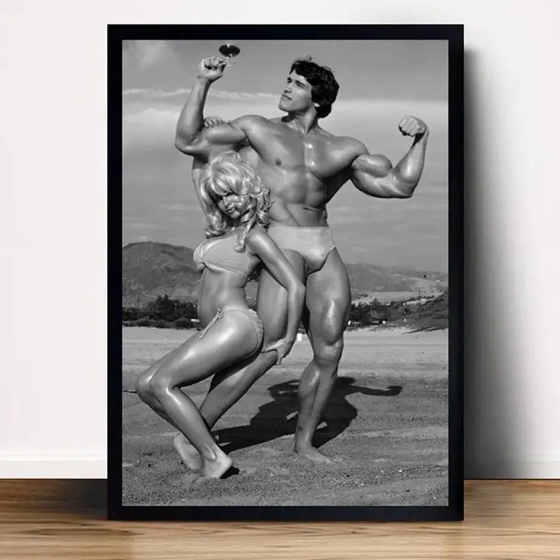 Arnold-Schwarzenegger Bodybuilding Poster Unframe Wall Art Home Decor Print