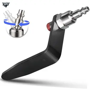 1/4 Inch 360 Degree Swivel Air Fitting Aluminum Pneumatic Tool Rafter Hook Hanger, Lightweight L Shaped Air Tool Organizer Holder Suitable for Air Nailer Air Hammer Air Blow Gun Storage