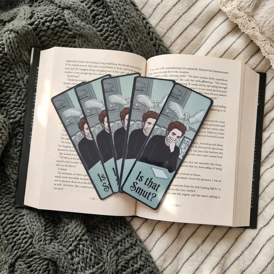 Is that Smut Vampire Bookmarker, Bookish Gift, Book Lover Gift, Handmade Bookmark, Glossy or Glitter Laminated Bookmark  - FAST SHIP
