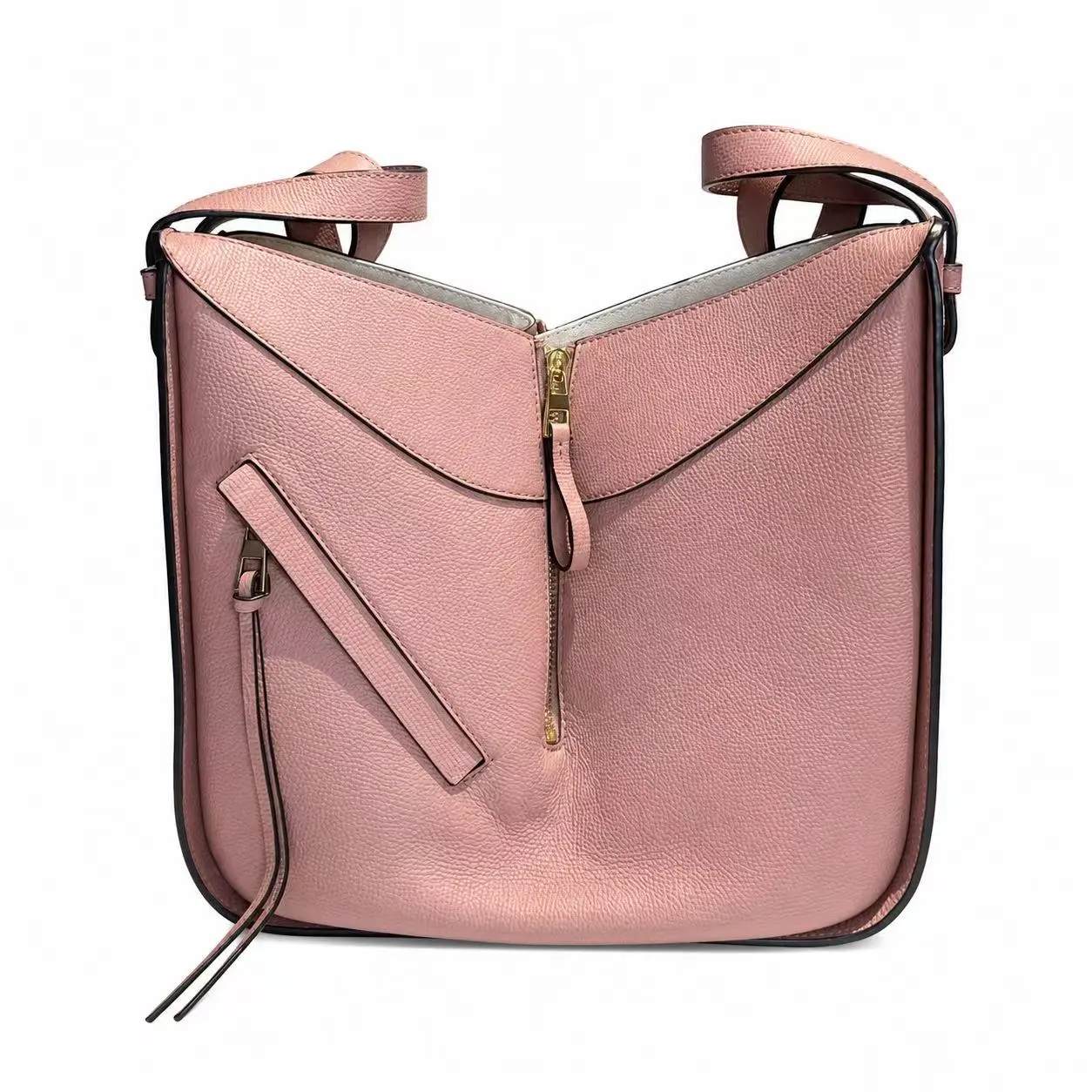 Pre-owned Loewe Hammock pp2y9904055 Small Bag Sand Color Grained Leather
