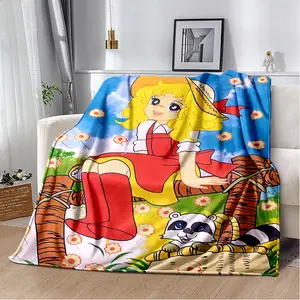 Girl Candy Candy Blanket Soft Flannel Blanket Suitable For Sofa Beds Living Rooms Candy Candy Girl Blanket Birthday Gifts Holiday Party  Home Decoration Halloween Blanket Christmas Blanket