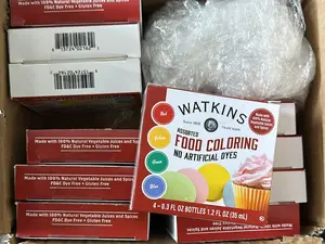 Watkins Assorted Food Coloring Gel, No Artificial Dyes, 4-Pack (1.2 fl oz Total)