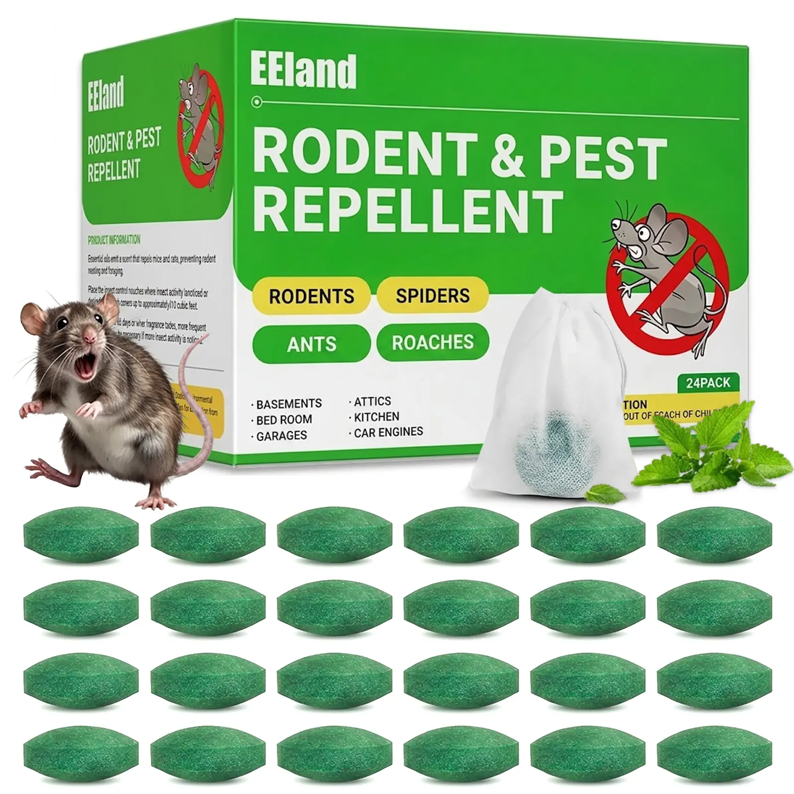 Efland 24-Pack Rodent & Pest Repellent Balls for Indoor Use Efland 24-Pack Rodent & Pest Repellent Balls for Indoor Use