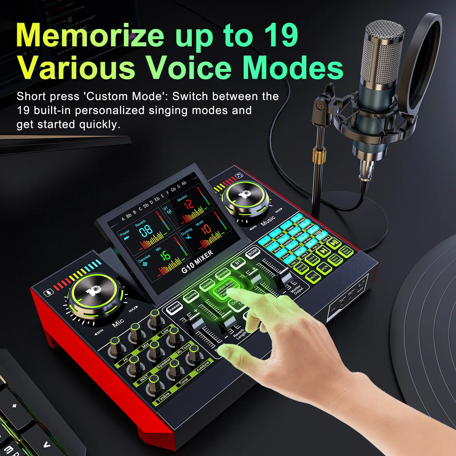 Tenlamp G10-P15 Mixer Sound Card Kit, Custom Sound Effects, with