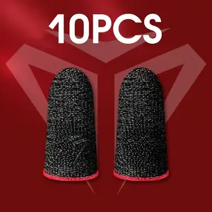 10pcs Mobile Game Fingertip Gloves  Sweatproof Anti-slip Touch Screen Finger Sleeve Breathable Gaming Finger Cover