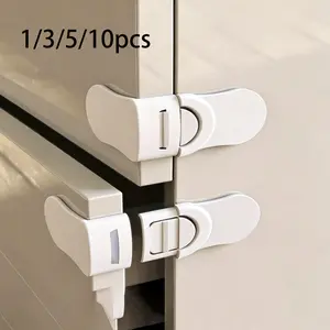 Safe Drawer Locks, Dual-Button Baby Proofing, Strong Adhesive, No Drilling, Multifunctional for Cabinets, Cupboards, Drawers, Ovens, Showers