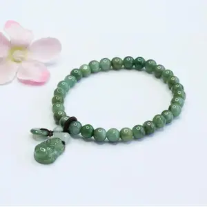 Burmese Jade Maitreya Bracelets Natural Bracelet Bead Stone Charms Bangle Women Accessories Man Jadeite Green Jewelry Amulets