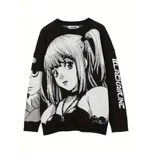 Two-dimensional Sweater Men And Women With Hip-hop Loose Autumn And Winter New Sweater