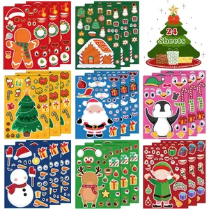 Christmas Stickers - Stocking Stuffers for Kids - DIY Christmas Crafts for Kids - Kids Xmas Gifts Games Activity Party Favors Supplies for Grandkids| Toddler Stocking Stuffers