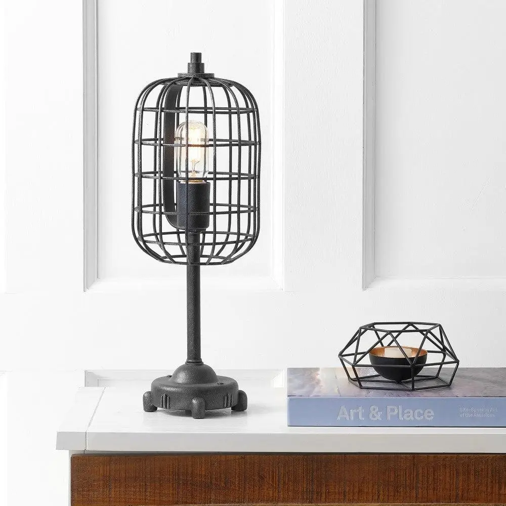 JONATHAN Y Odette Industrial Metal Table Lamp - Modern Rustic Lamps for Bedroom, Living Room, Foyer