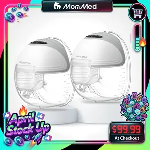 MomMed Breast Pump, Hands Free S21,Wearable Breast Pump Electric Breast Pump, 24mm Portable Electric Breast Pump, Strong Suction, Low Noise, Wearable Breastfeeding Pump Portability