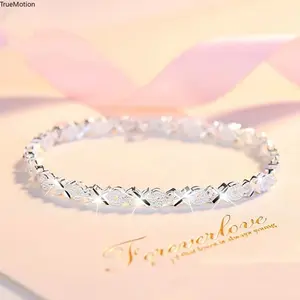 Premium 925 Sterling Silver Bracelet Chain - Hypoallergenic Never Fades Adjustable Jewelry for Women Wedding Party