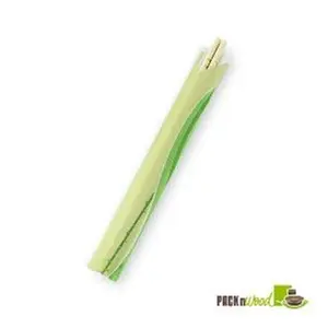 212 MAIN Green & White Sleeved Bamboo Chopsticks - 9.4 in., Eco-Friendly Cutlery, Kitchen Tableware