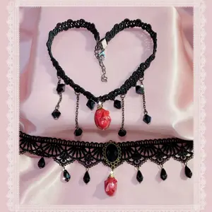 BERSERK Griffith Behelit Romantic Goth Elegant Gothic Lolita Kawaii Alt Alternative Dark Romande Jfashion Valentine Anime Manga Japan Fashion Lace Choker