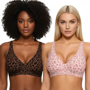 COMFBAY Jelly Bras for Women, Deep V, Wireless, Seamless T-Shirts Bras, Soft Push Up, Comfortable, Everyday Bras