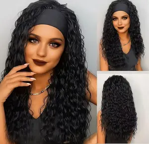 Headband-style Small Curly Long Wig | Must-Have for European and American Baddies | Lazy Girl No-Fuss Natural Fluffy Wig Cap