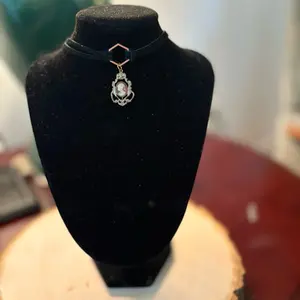 Antique Cameo Pendant Handmade Leather Choker