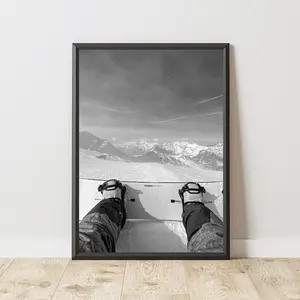 Snowboard Poster, Snowboard Print, Snowboard Wall Art, Mountain Poster, Mountain Print, Mountain Wall Art, Snow Poster, Sports Wall Art