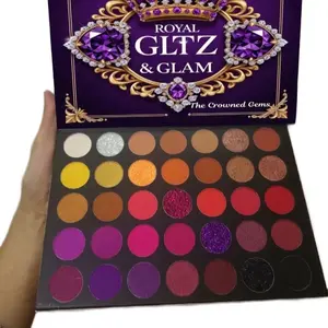 Royal Glitz & Glam The Crowned Gems Palette - 30 Vibrant Shades for Bold Makeup Looks