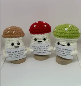 Handmade Crocheted Mushroom for home decor, red mushroom, green mushroom, brown mushroom, gift for friends or home decoration articulate