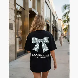 Local Girl Outfitters Camo Bow T-Shirt, Cute Oversized Southern Graphic Tee with Blue Camo Print, Trendy Country Girl For Fall, Rodeo, Or Hunting Seas Sweatshirt, Hoodie, Comfort Colors 8VD
