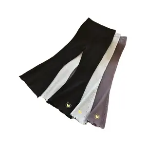 Girls' Thickened Fleece Flared Pants, Fit Long Pants for Girls