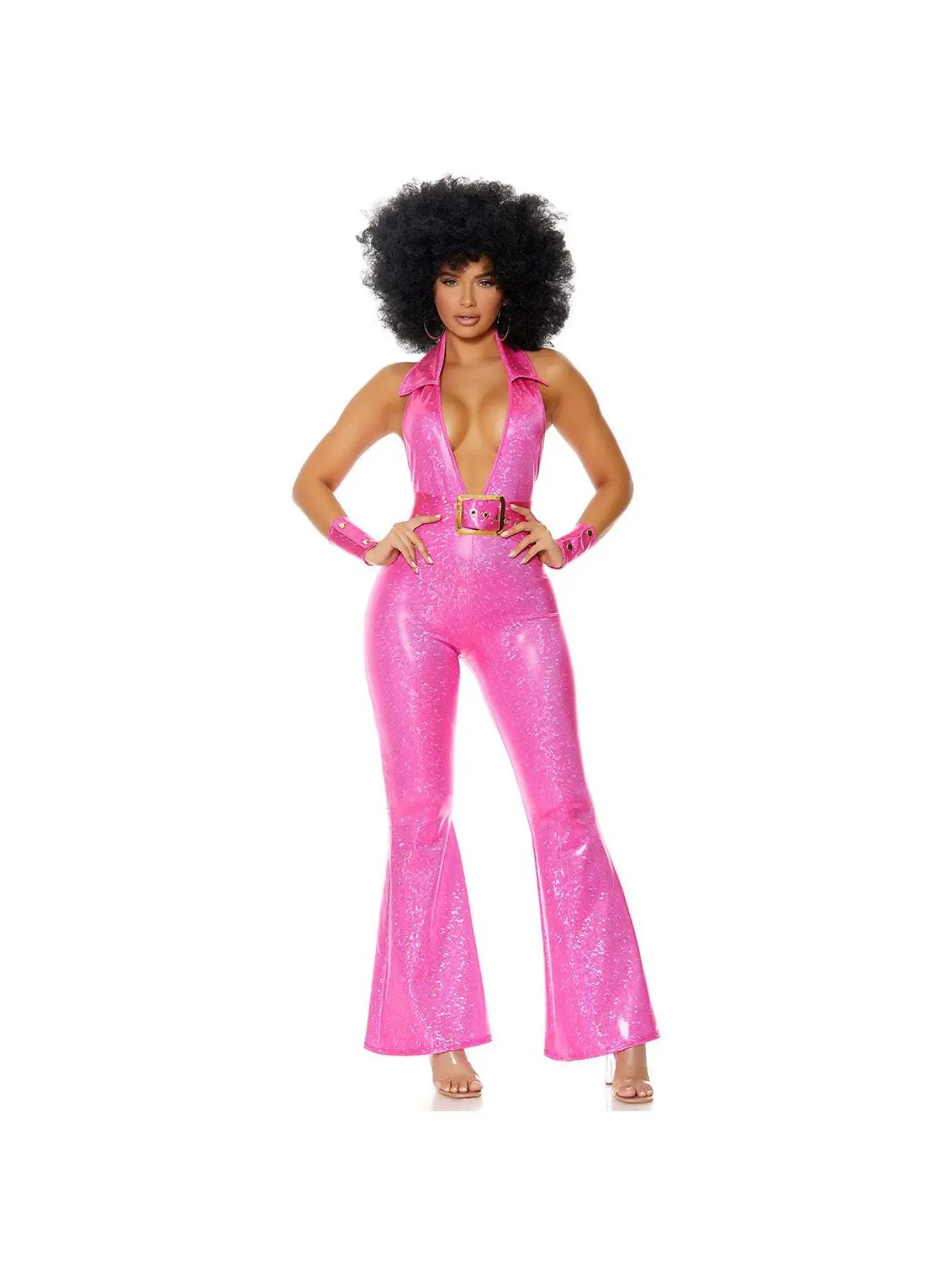 Ladies 70s Vintage Disco Cosplay Costume Womenswear Perfect for Role Play Performance and Dancewear Stand Out At Your Next Retro Party