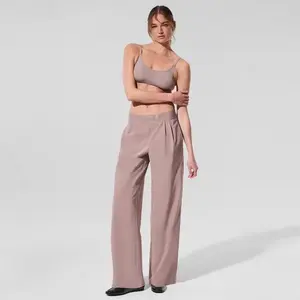 Elastic Waist Wide-Leg Pants, Loose Straight-Leg Quick-Dry Sports Yoga Pants, New Spring Style