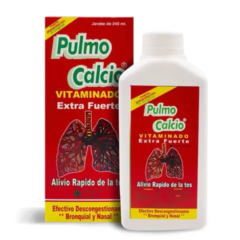 Pulmo Calcio Vitaminado Extra Fuerte 240 ml Extra Strong Vitamin Calcium Pulmo 240 ml