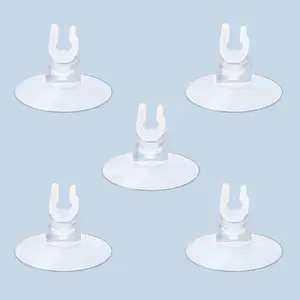Aquarium Airline Suction Cup Clips – Clear Air Pump Tubing Holders, Set of 5