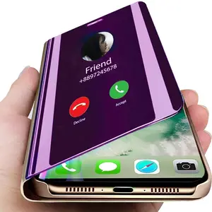Full Body Shockproof Phone Case with Stand, Casing, Slim Mirror Design Phone Protective Cover, Phone Accessories Compatible with iPhone