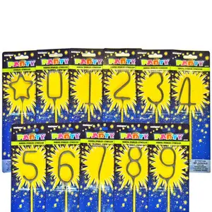 Number Sparklers Candle for Festive Party Decorations