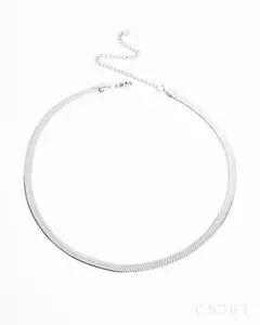 Sorelle Rhodium Herringbone necklace jewelry