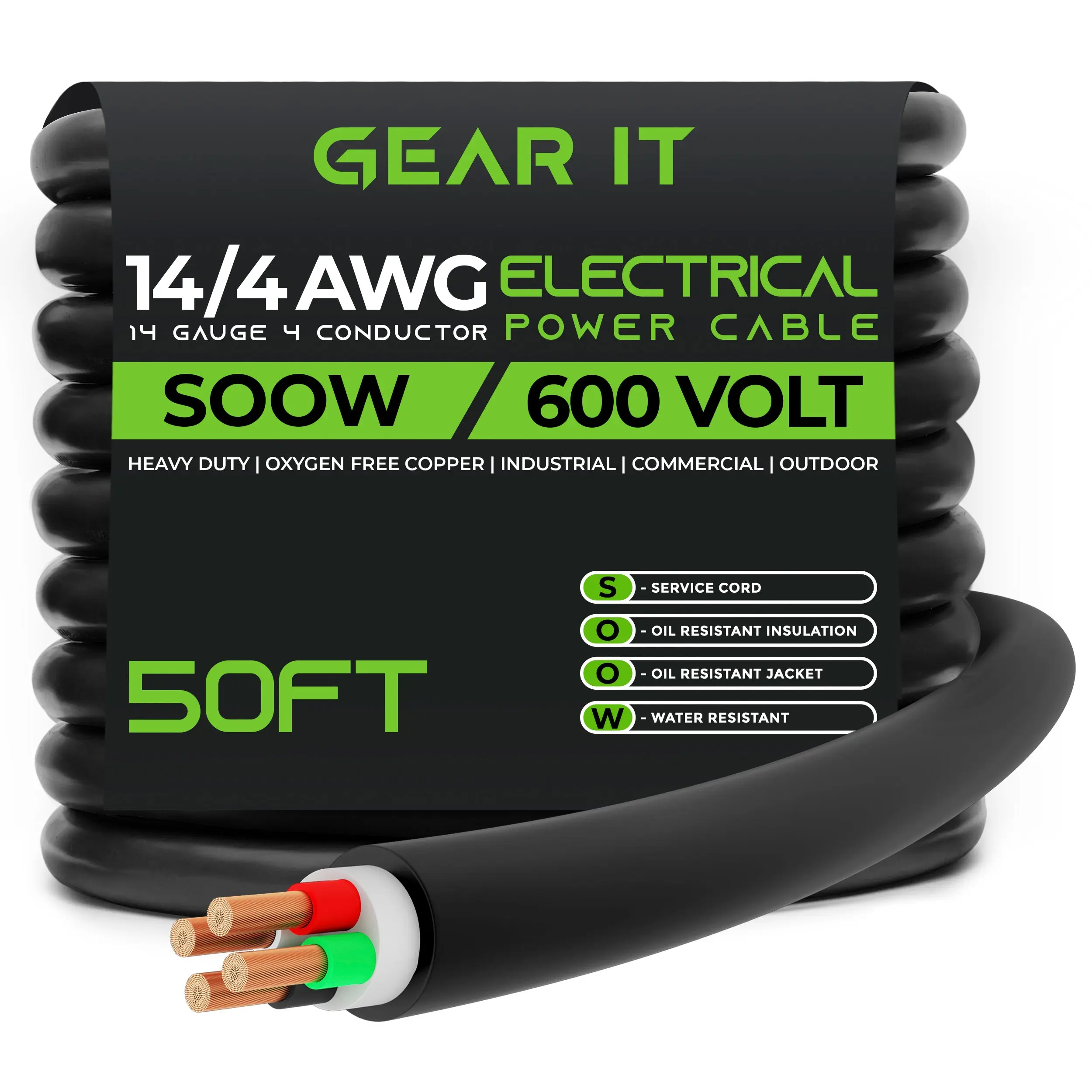 14/4 SOOW OFC Power Cable 600V Electric Wire