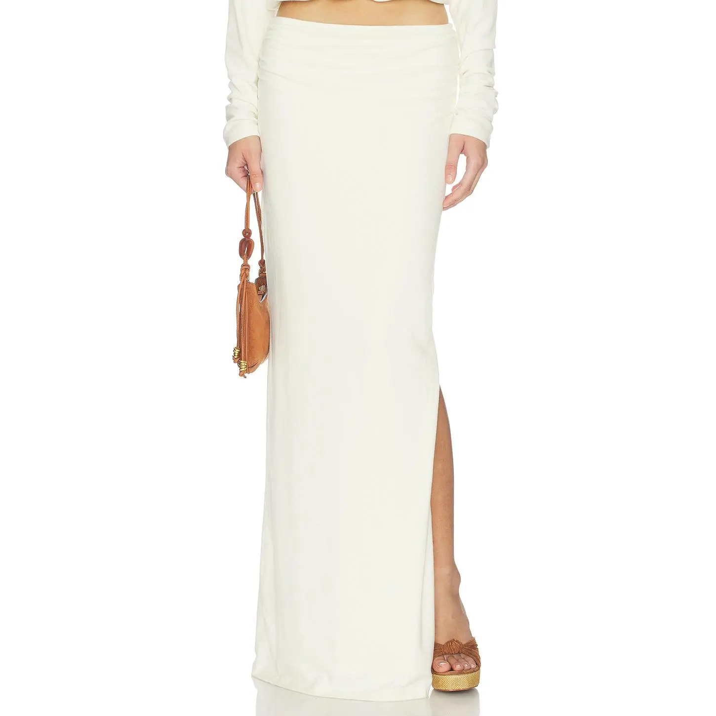 SNDYS Ainara Maxi Skirt in Cream