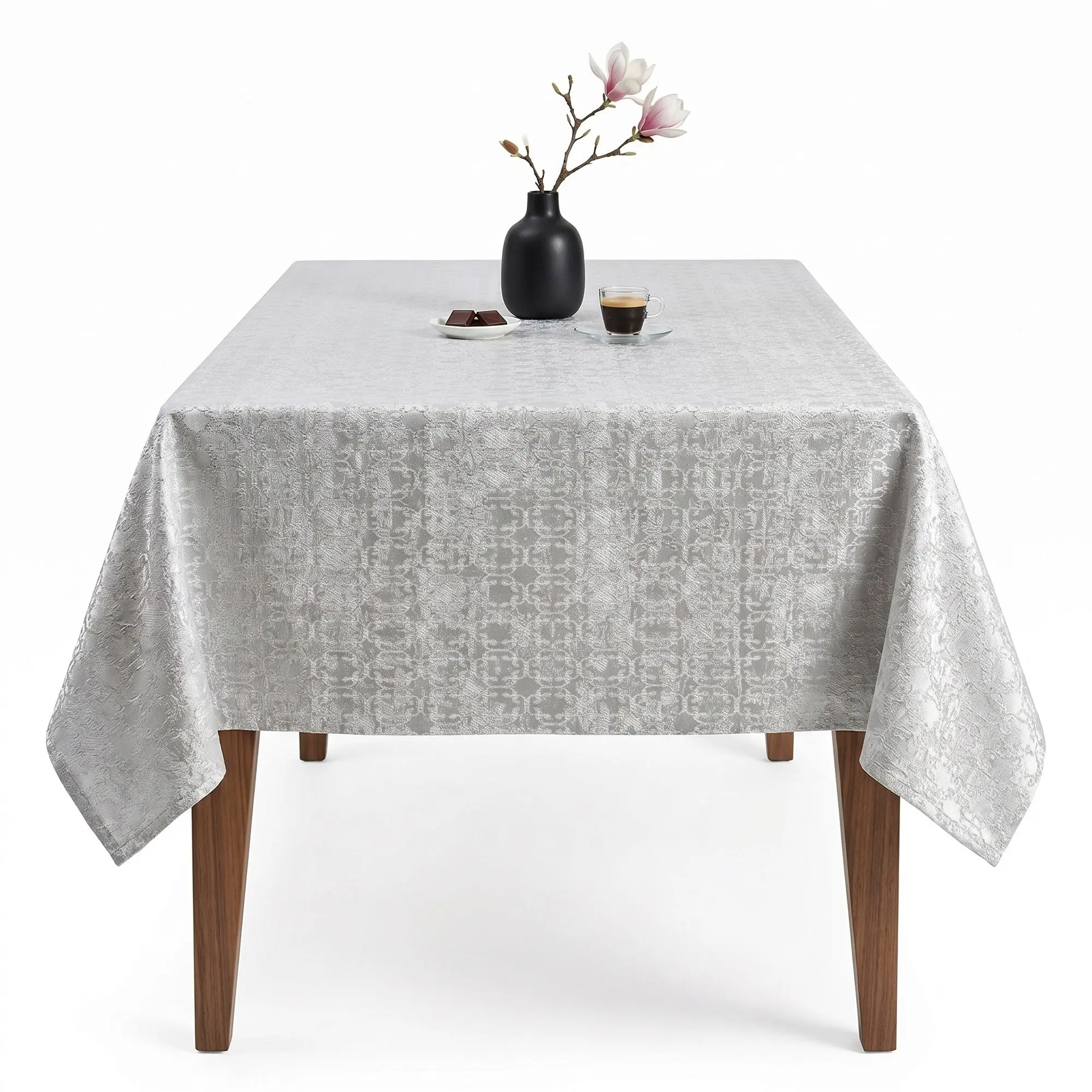 Denver Jacquard Tablecloth  Crystal
