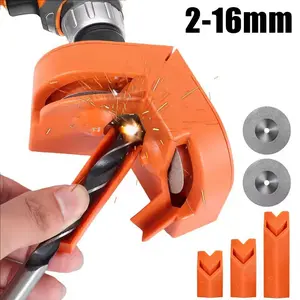 Multipurpose Drill Bit Grinding Tool, 1 Set Electric Drill Bit Sharpener, Diamond Double Grit Grinding Wheel Suitable for Twist-Drills and Milling Cutters