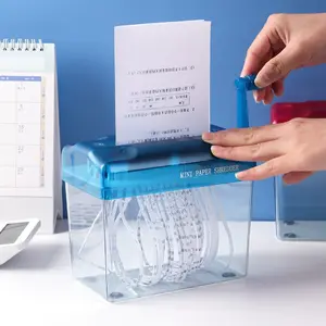 Manual Paper Shredder Office Mini Home Use Small Paper Shredding Tool Hand Crank Paper Shredder, Efficient Security Protection