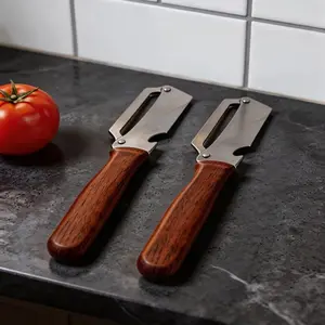 2pcs Kitchen Grater Peeler, Kitchenware, Multi-Functional Vegetable Fruit Grater, Stainless Steel Blade, Handles, Efficient Cooking Tool, Perfect Gift for 32 Holidays