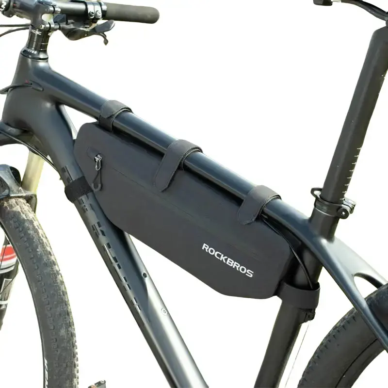ROCKBROS Bike Frame Bag Waterproof Bike Bag Bike Triangle Bag Bicycle Under Tube Bag for Large Size Road Bike Pouch Storage Bag Cycling Accessories
