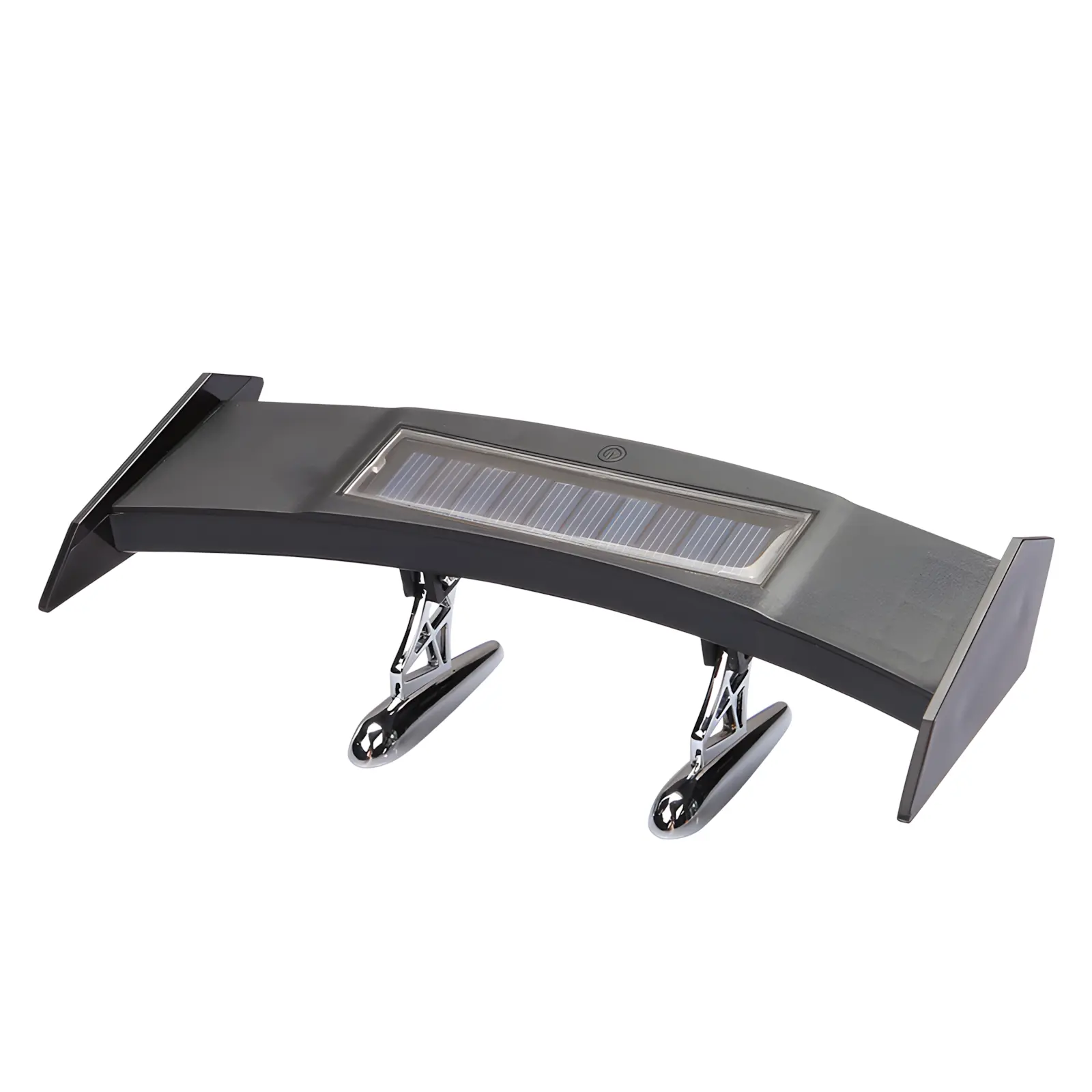 Solar Powered Mini Car Rear Spoiler with LED Warning Lamp, Universal Auto Mod Accessory, Anti Rear-End Collision Safety Brake Light Decor