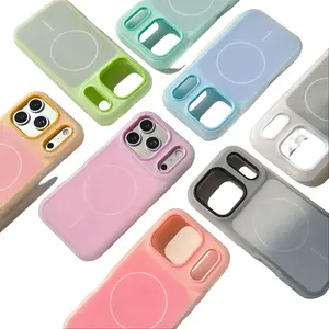 2-in-1 Candy Jelly Shell Upgrades Magnetic Wireless Charge Phone Cover for 17 Pro Max 16 Plus 15 Promax 14 13 Plus