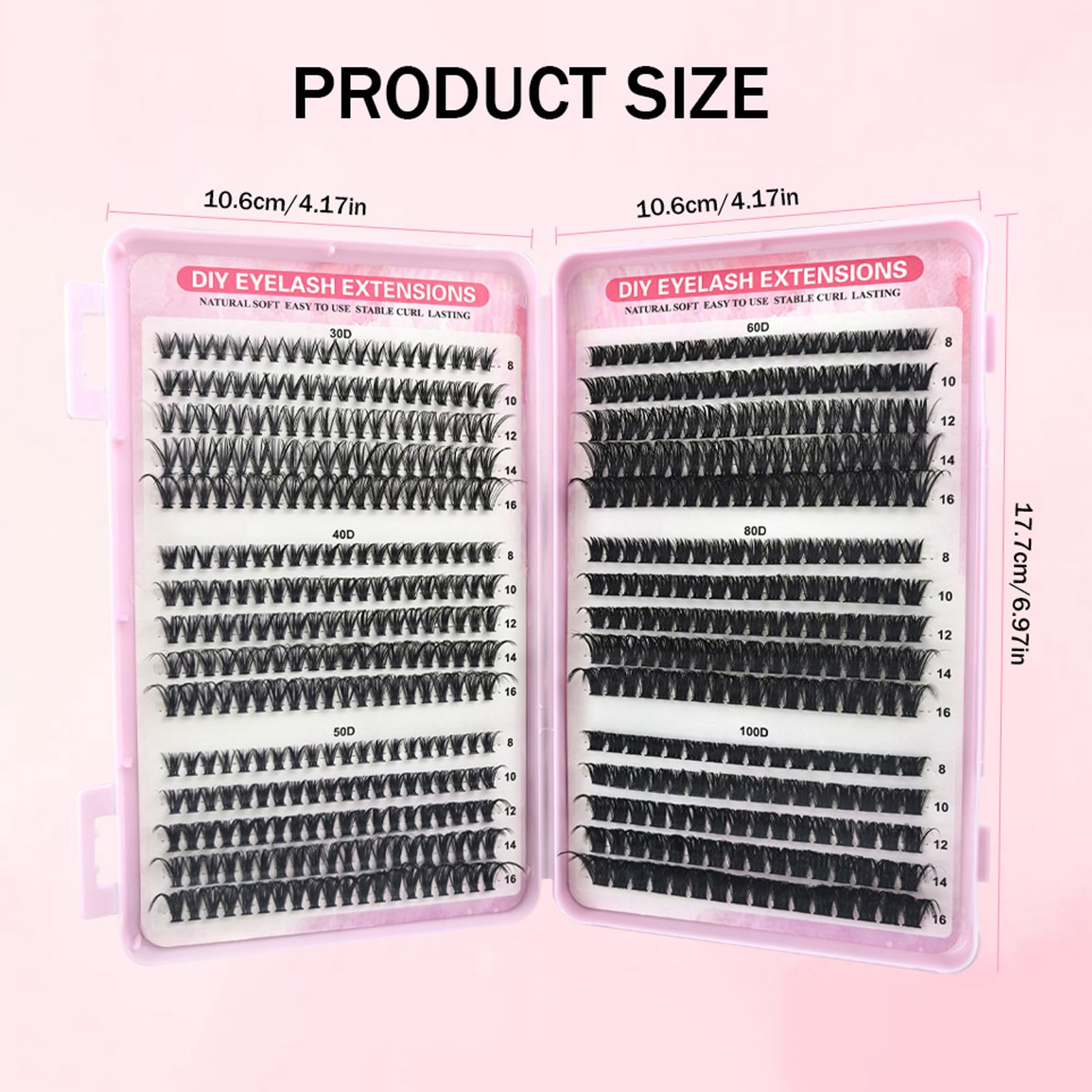 DIY Lashes – individual clusters or a complete kit to customize! Wet-look waterproof eyelash extensions, wispy manga kawaii doll lashes, feline lash look, Medusa Lash, handmade lashes. #SummerVibes
