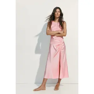 H&M Drawstring-detail satin dress