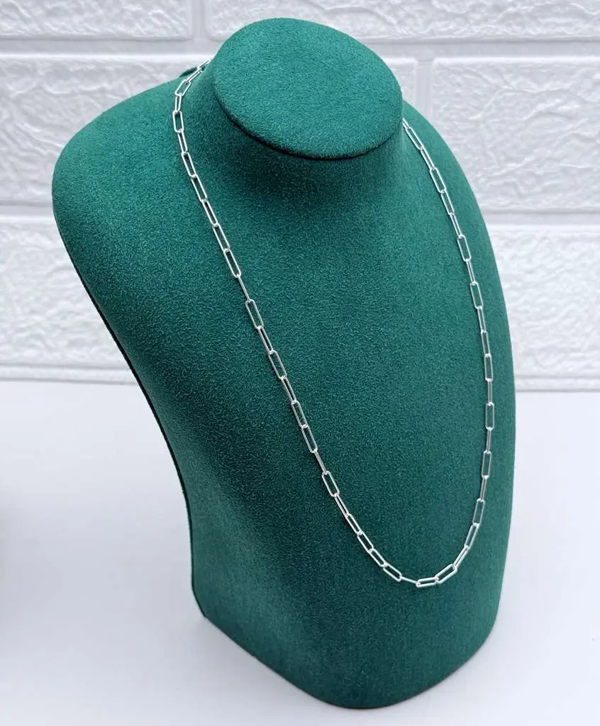 925 Silver ''PAPERCLIP'' Chain - 2.9 mm wide 925 Silver ''PAPERCLIP'' Chain - 2.9 mm wide