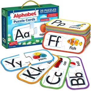 Alphabet Puzzle Kindergarten Game - 26 Sets Learning Numbers Puzzles